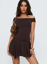 Got That Sense Strapless Playsuit Brown